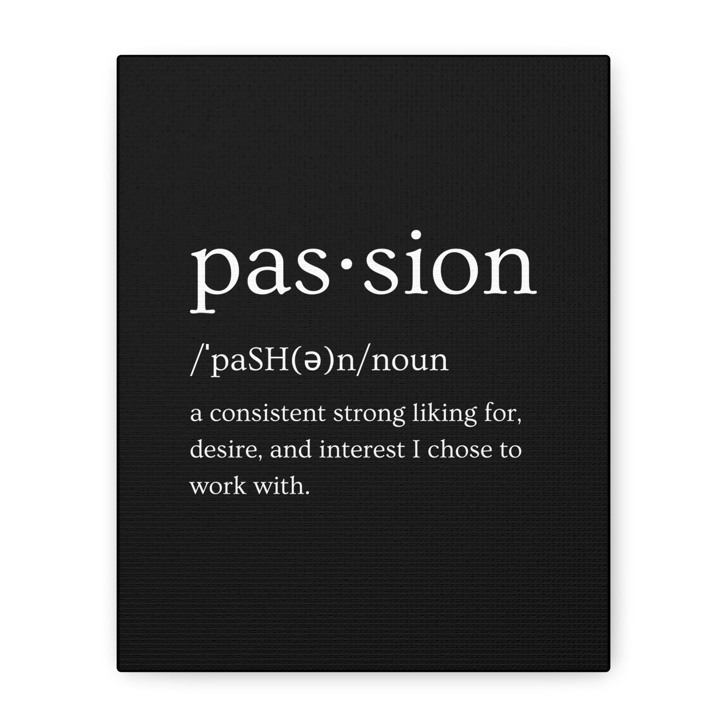 Passion Canvas - Black