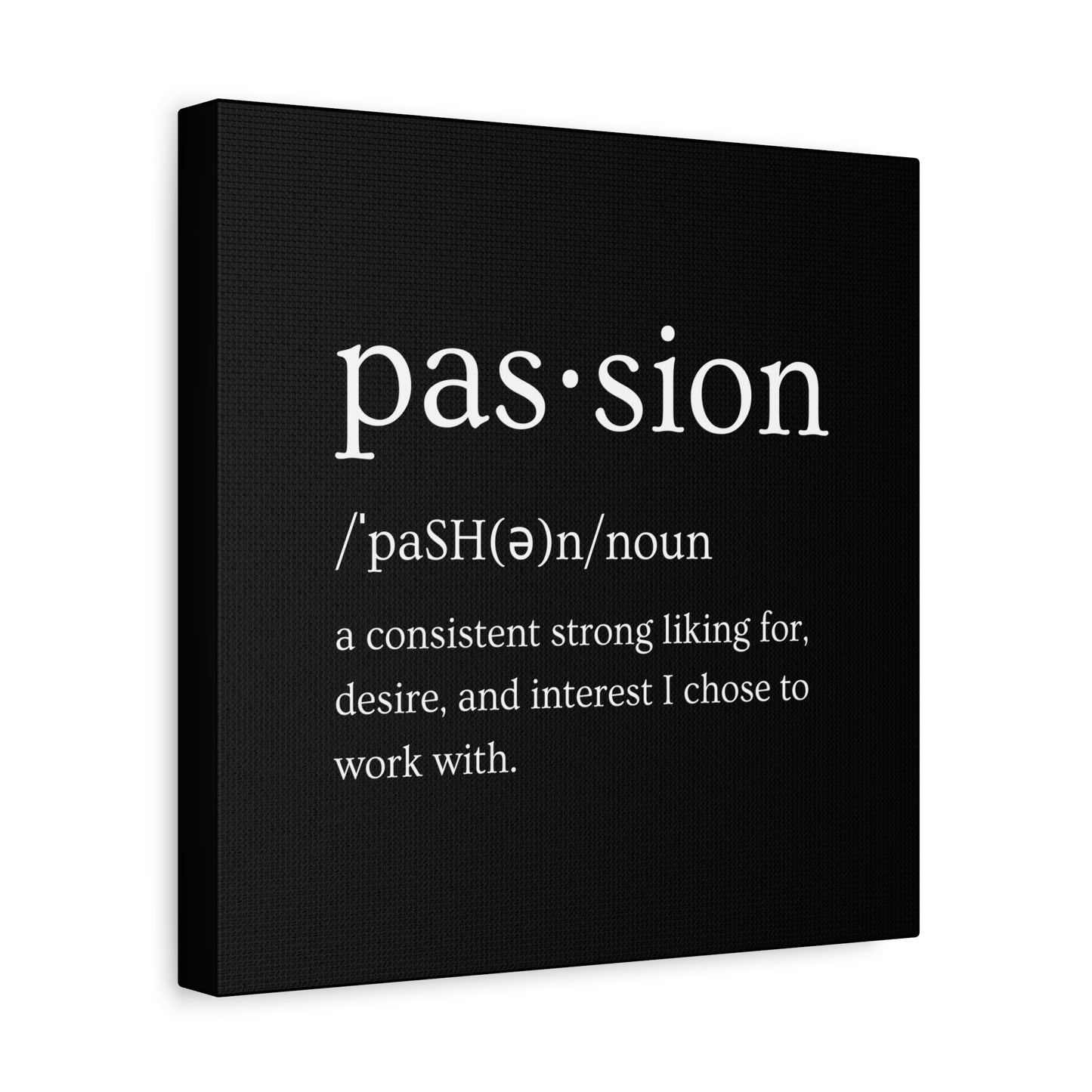 Passion Canvas - Black