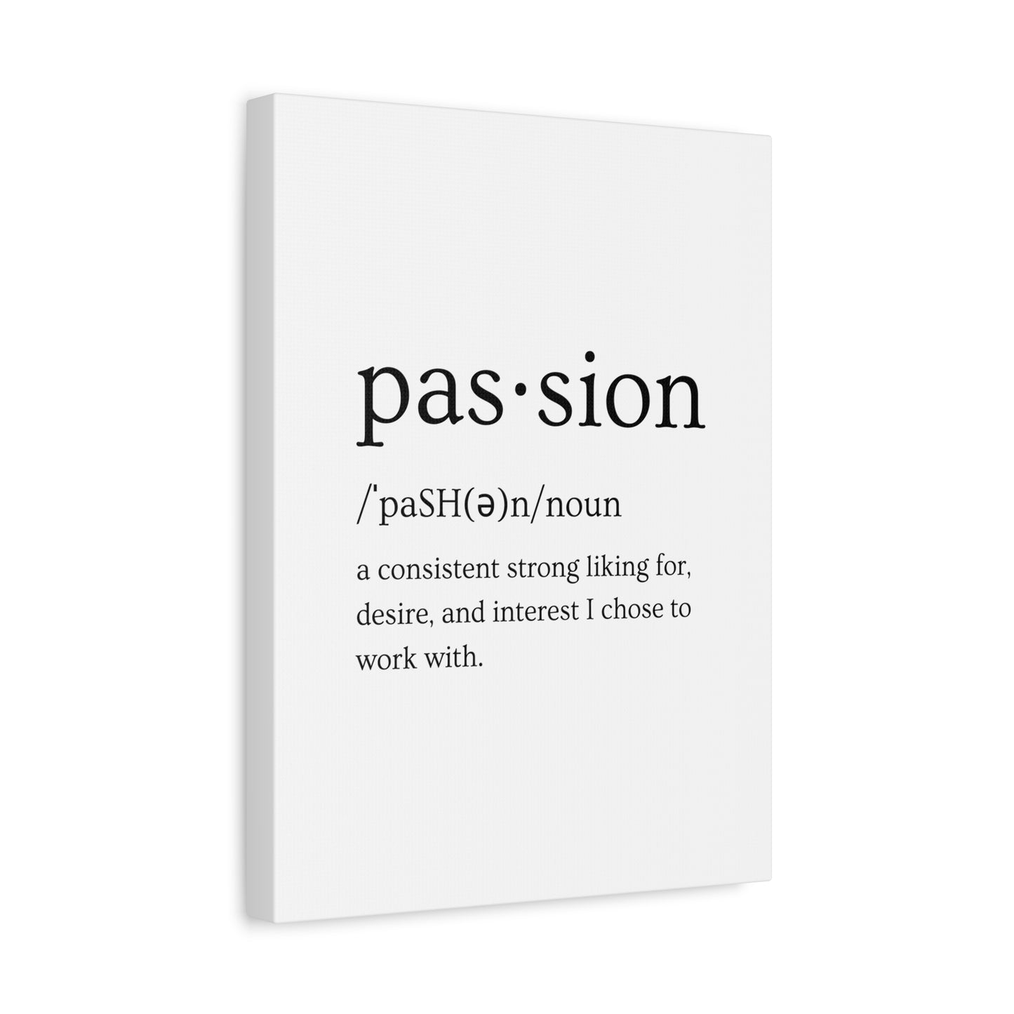 Passion Canvas - White