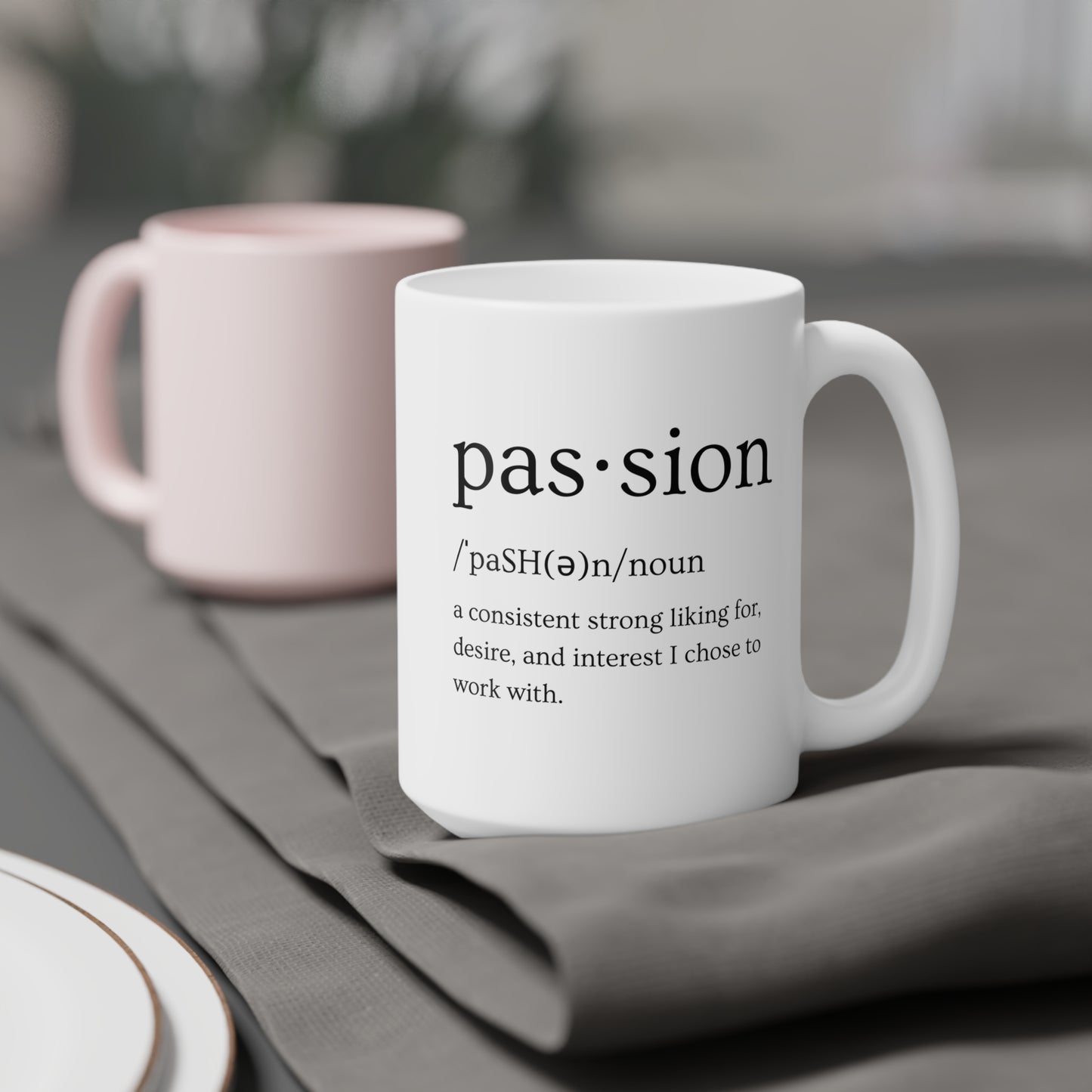 White Passion Ceramic Mug (Available in 3 Sizes)