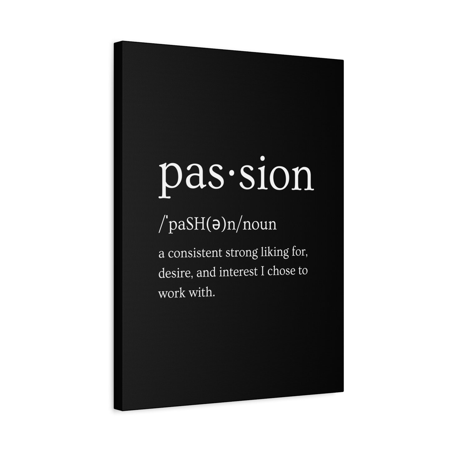 Passion Canvas - Black