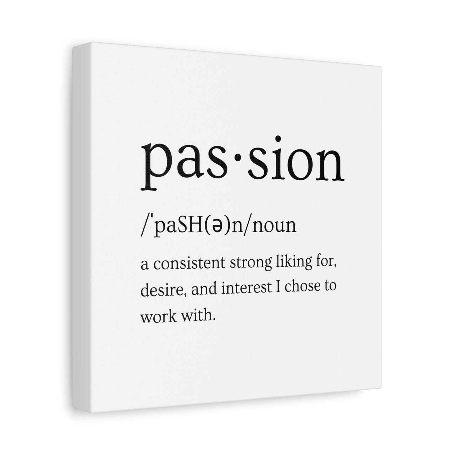 Passion Canvas - White