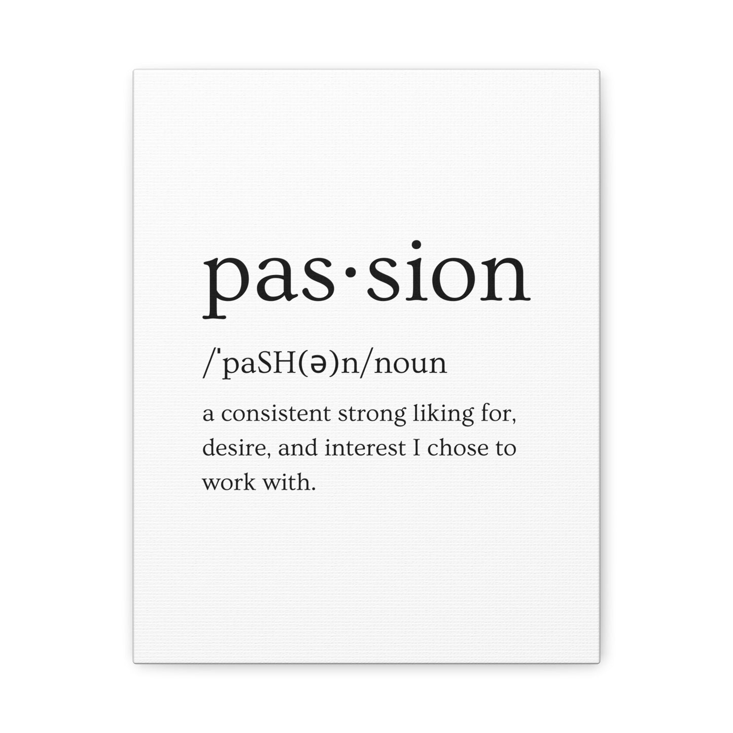 Passion Canvas - White