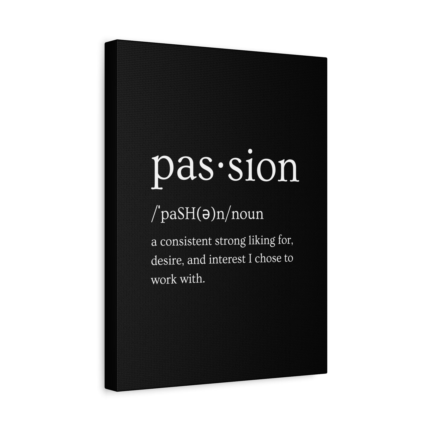 Passion Canvas - Black