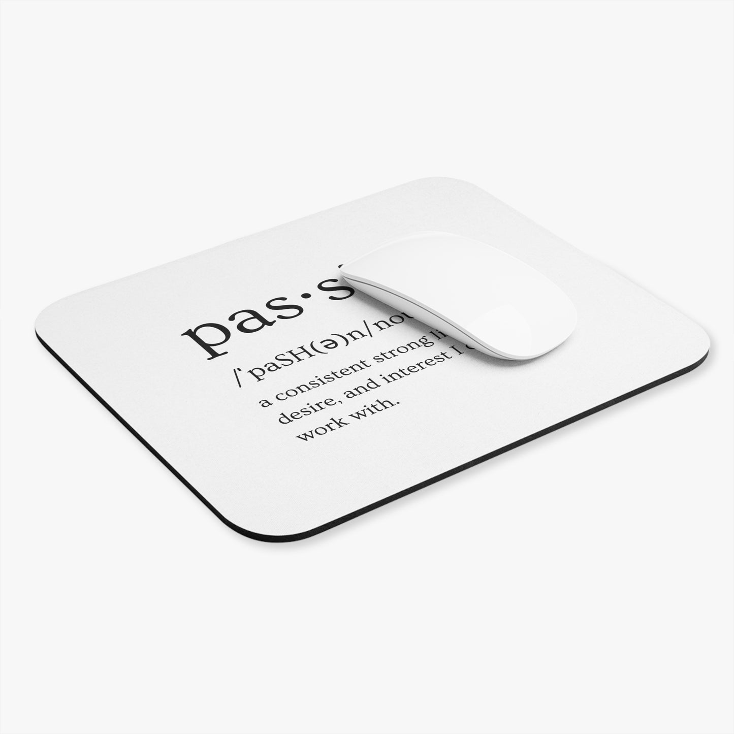 White Passion Mouse Pad