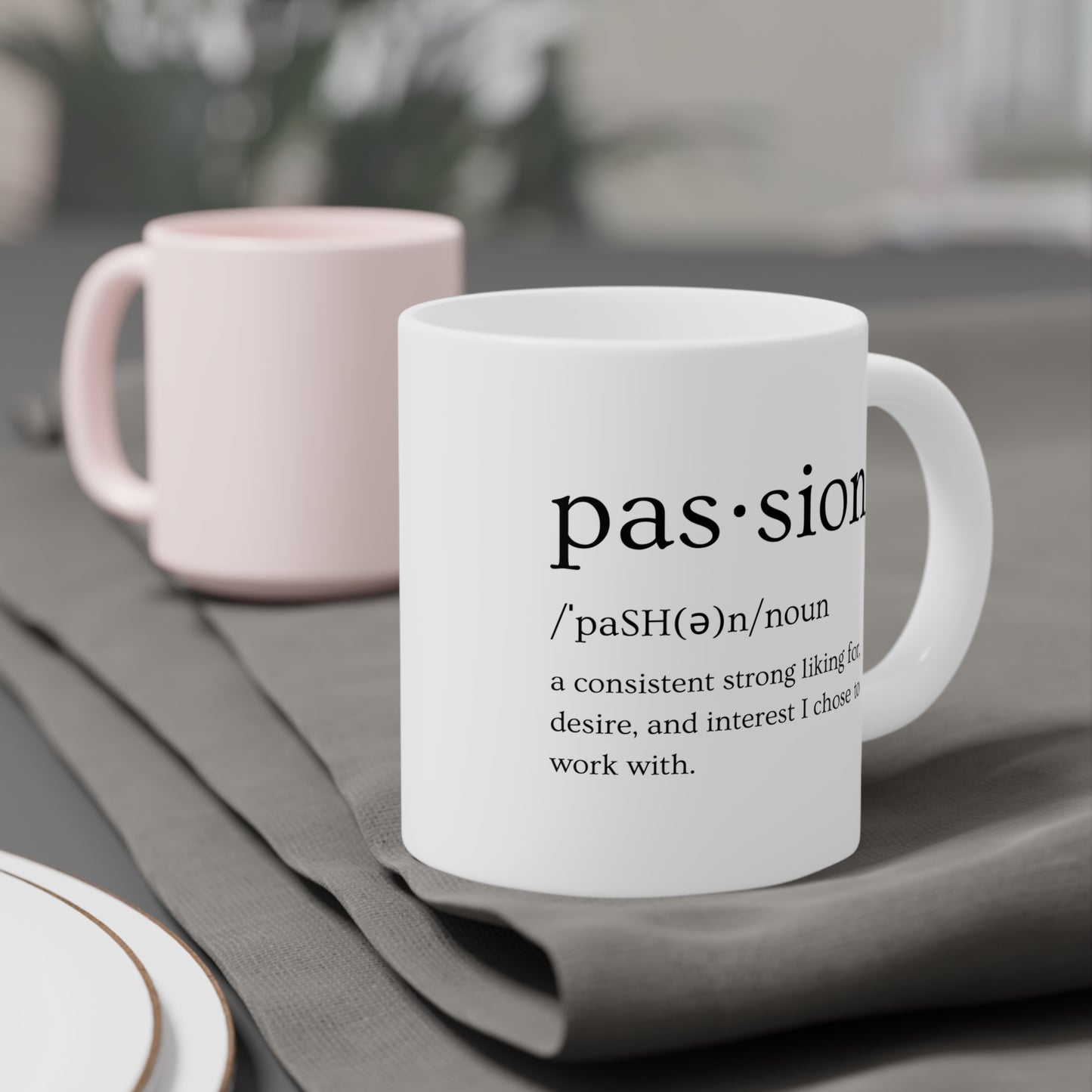 White Passion Ceramic Mug (Available in 3 Sizes)