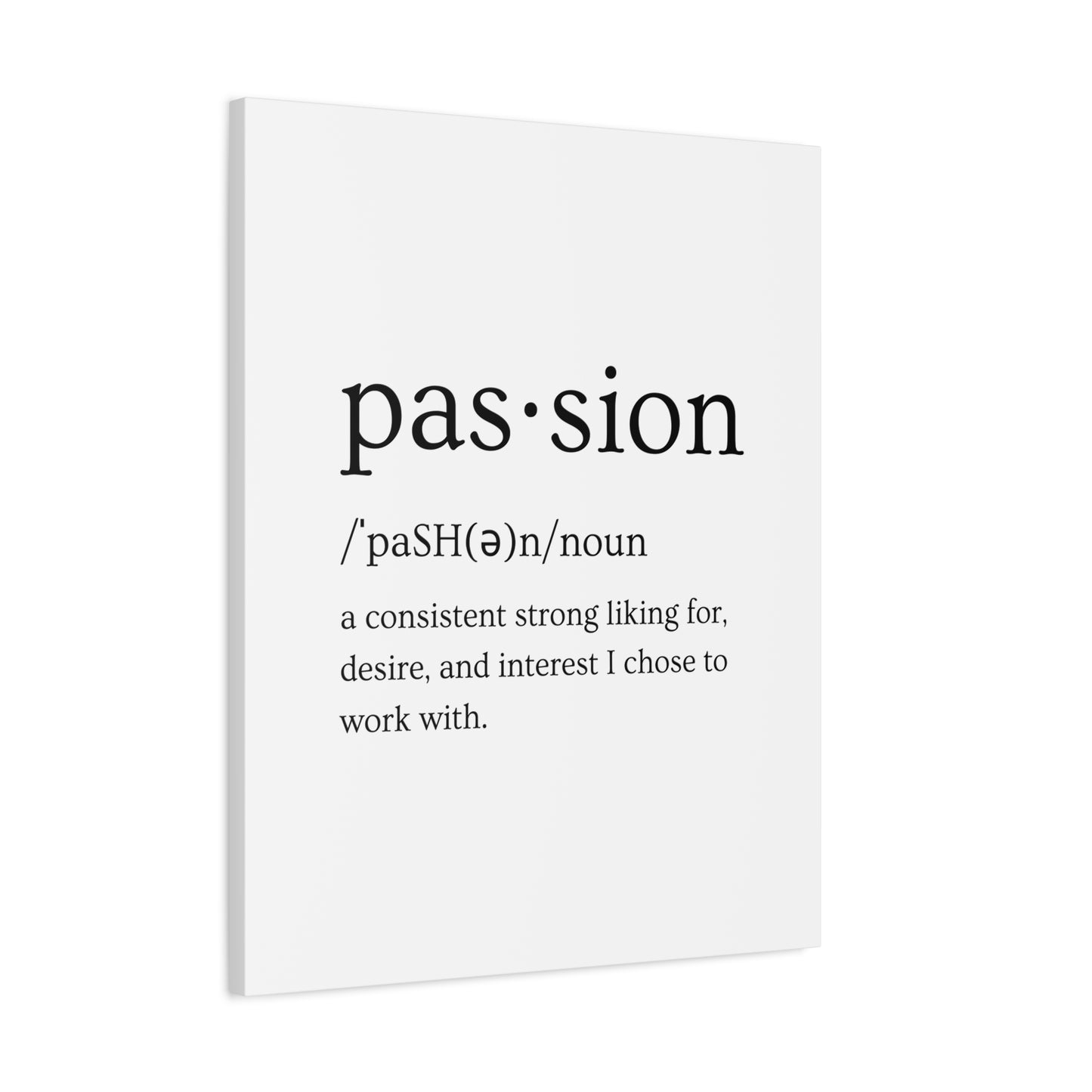 Passion Canvas - White