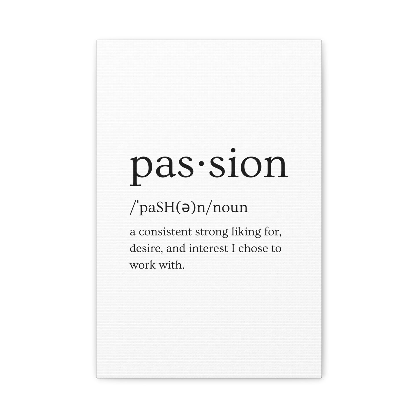 Passion Canvas - White