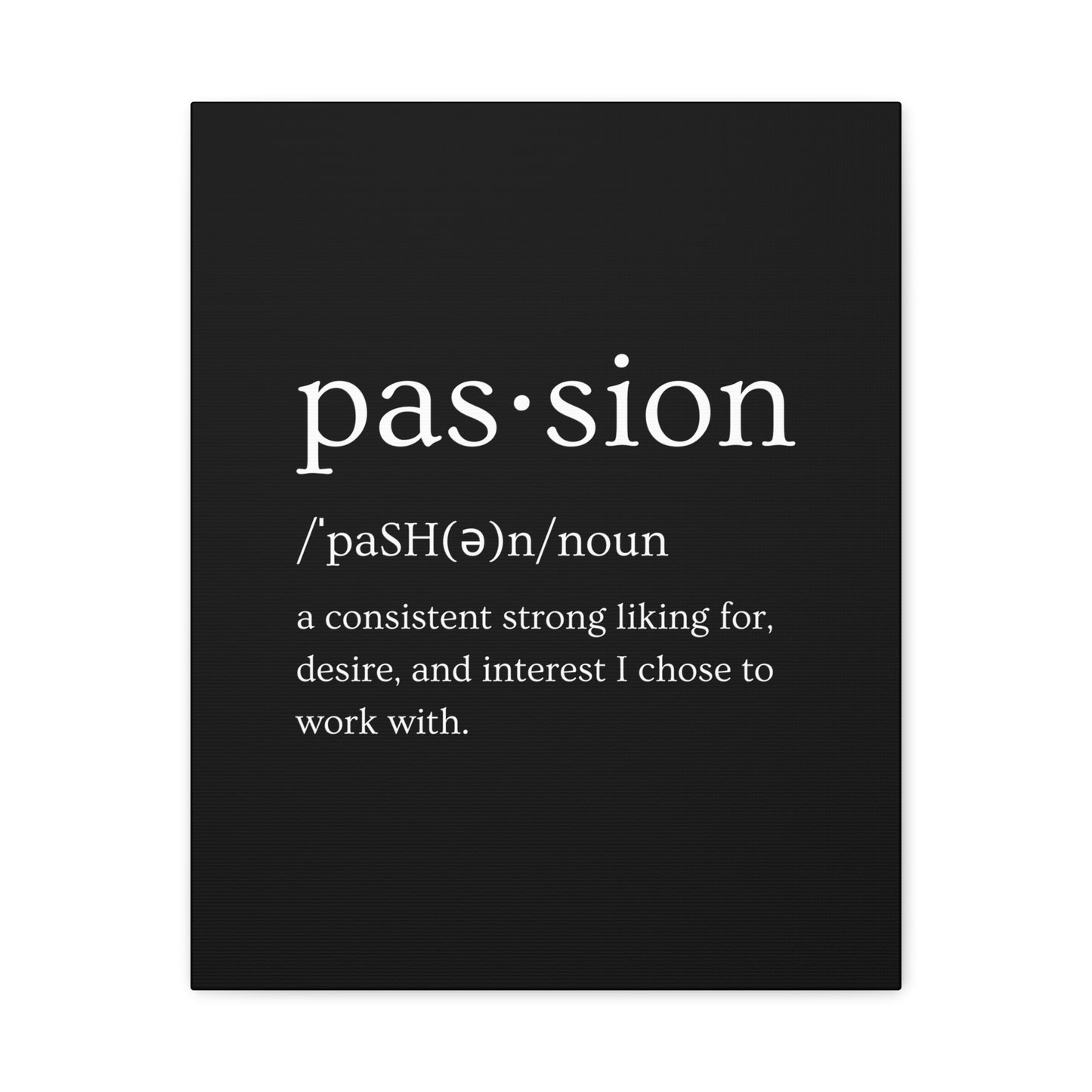 Passion Canvas - Black