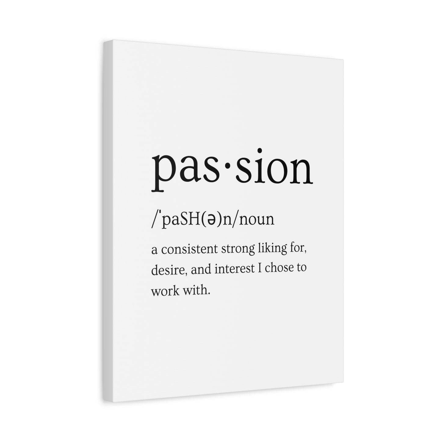 Passion Canvas - White