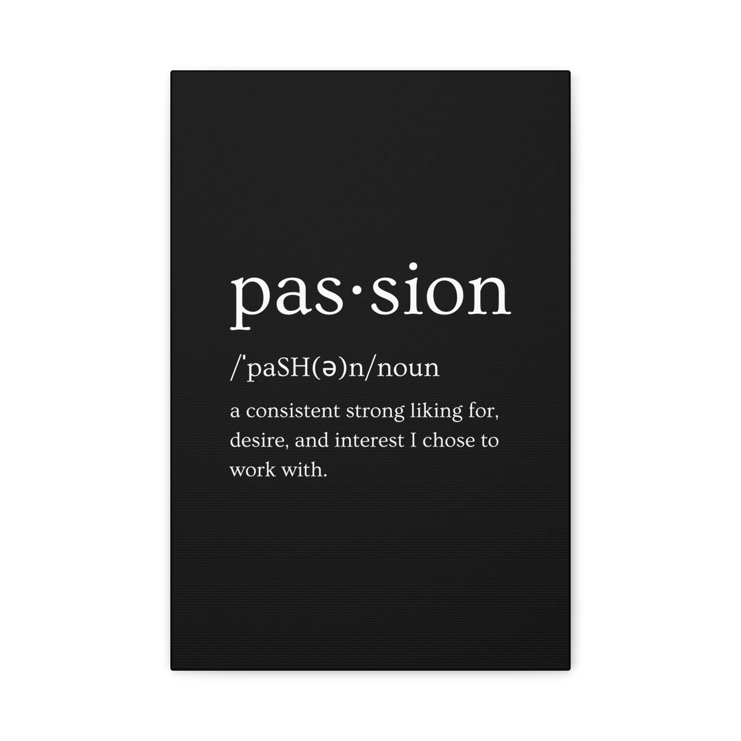 Passion Canvas - Black