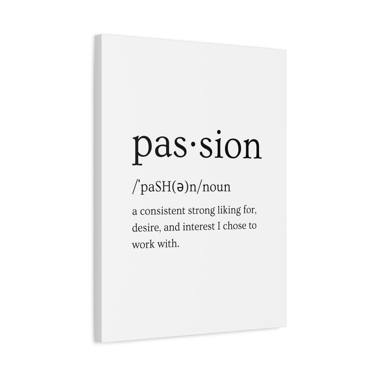 Passion Canvas - White