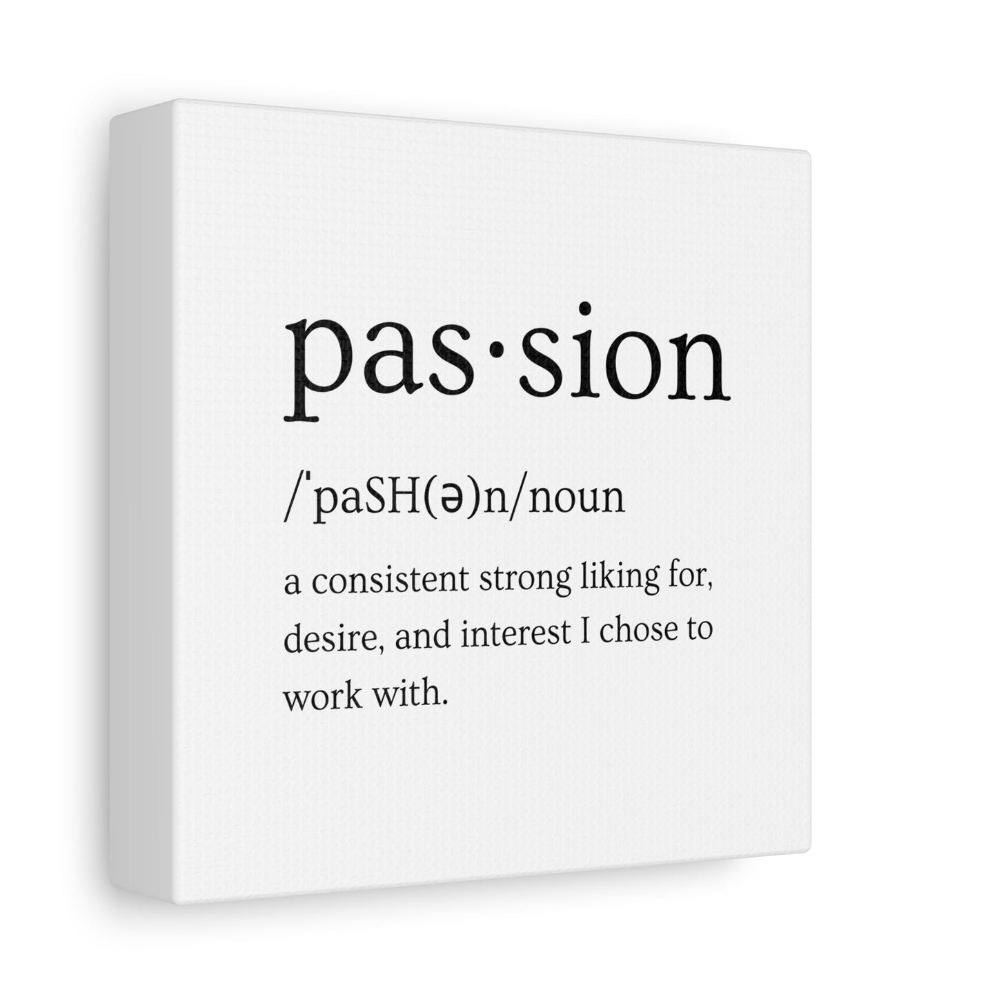 Passion Canvas - White