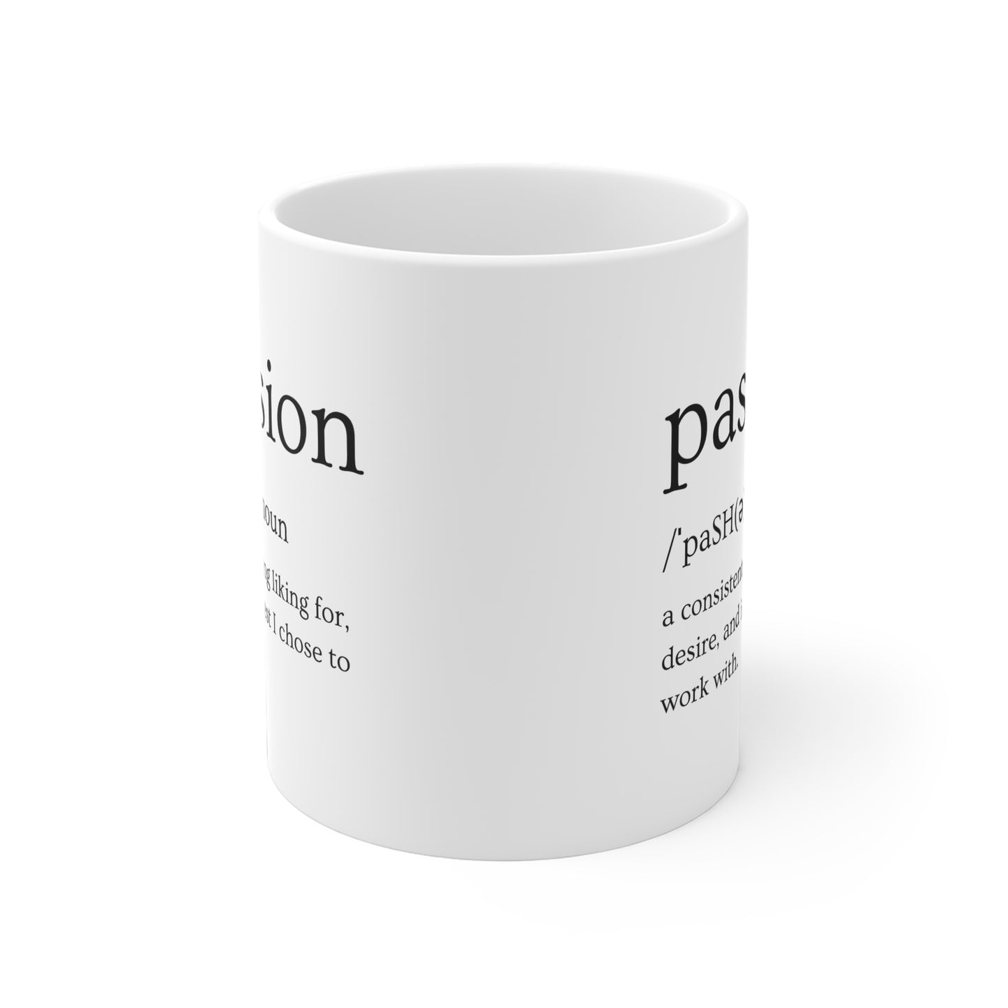 White Passion Ceramic Mug (Available in 3 Sizes)