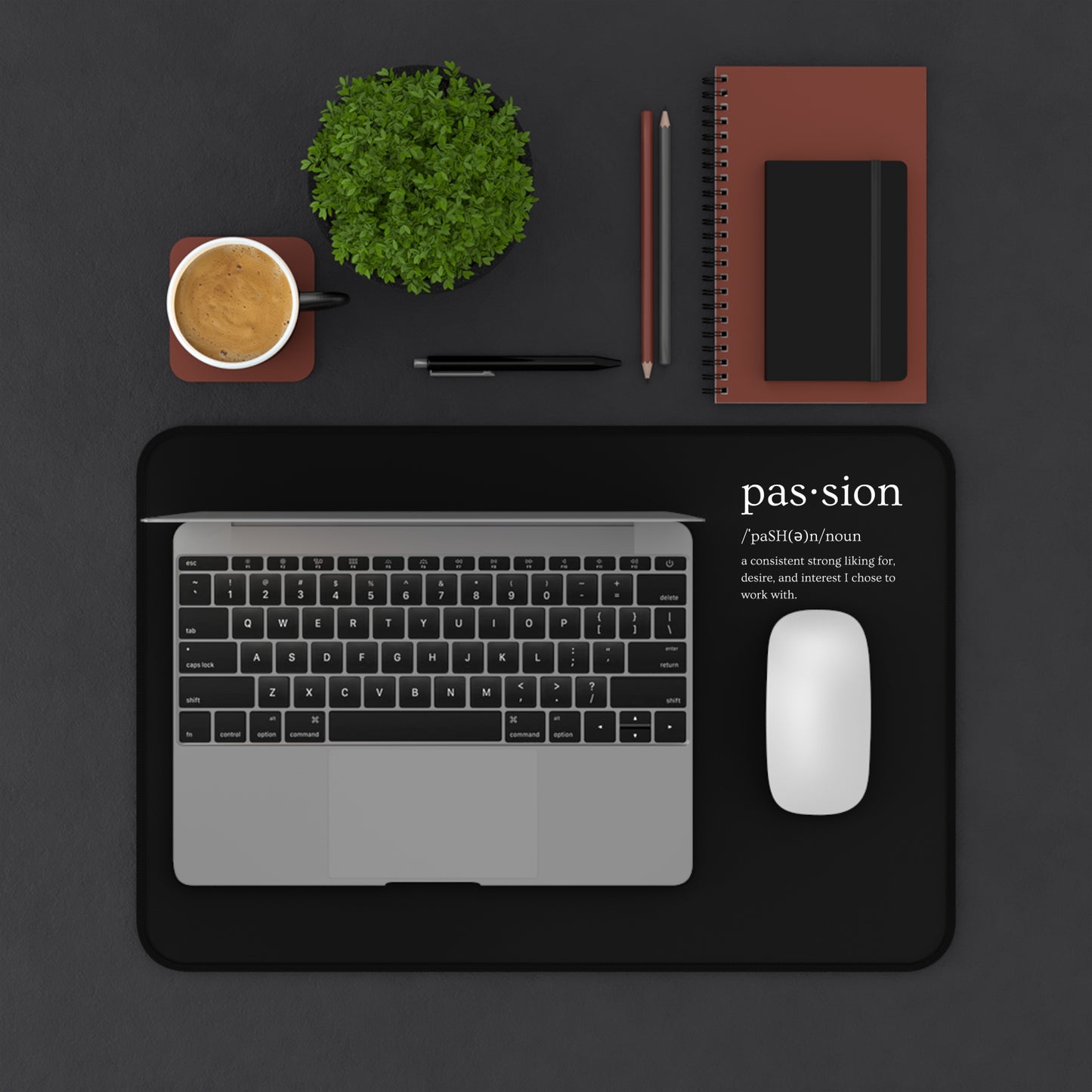 Black Passion Desk Mat