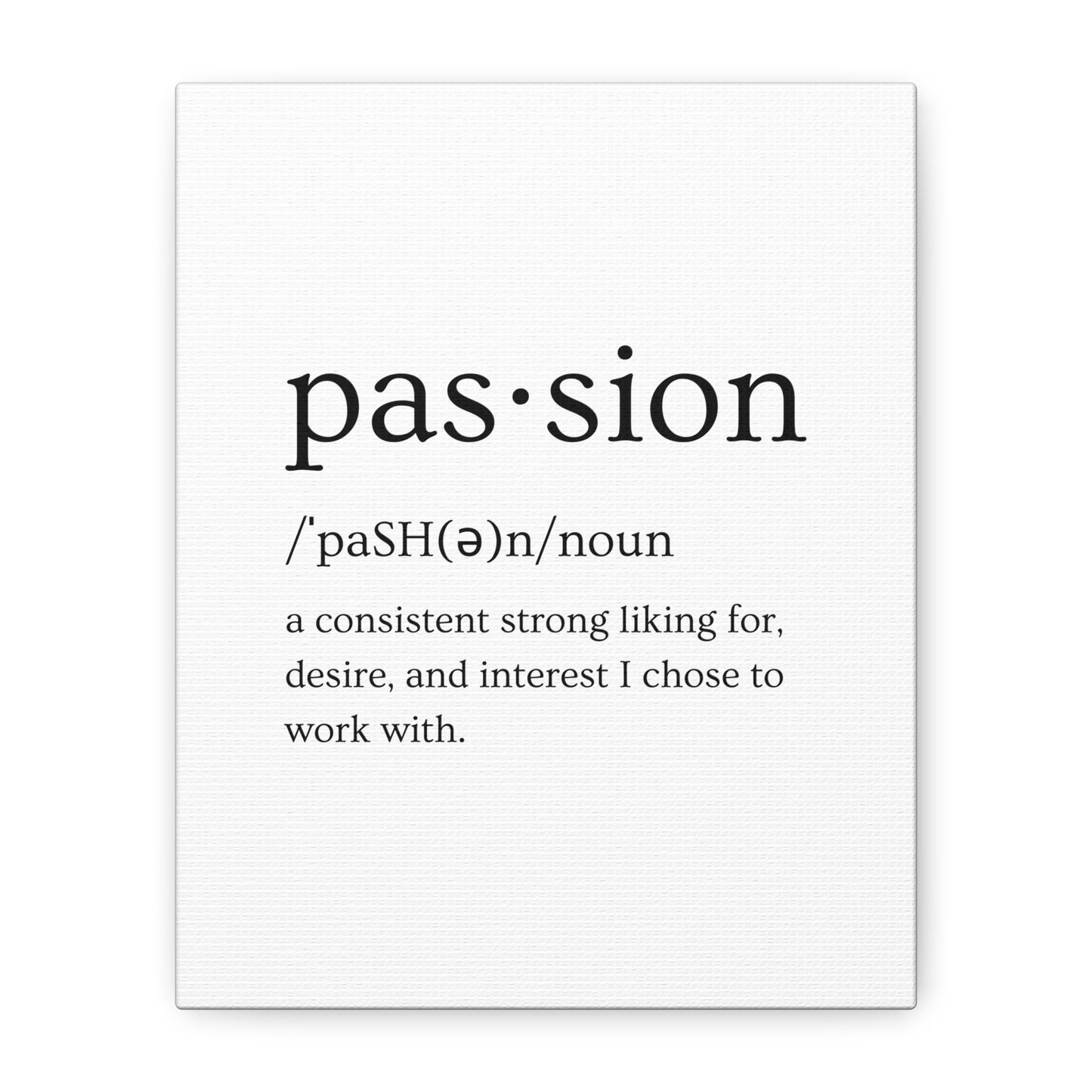 Passion Canvas - White