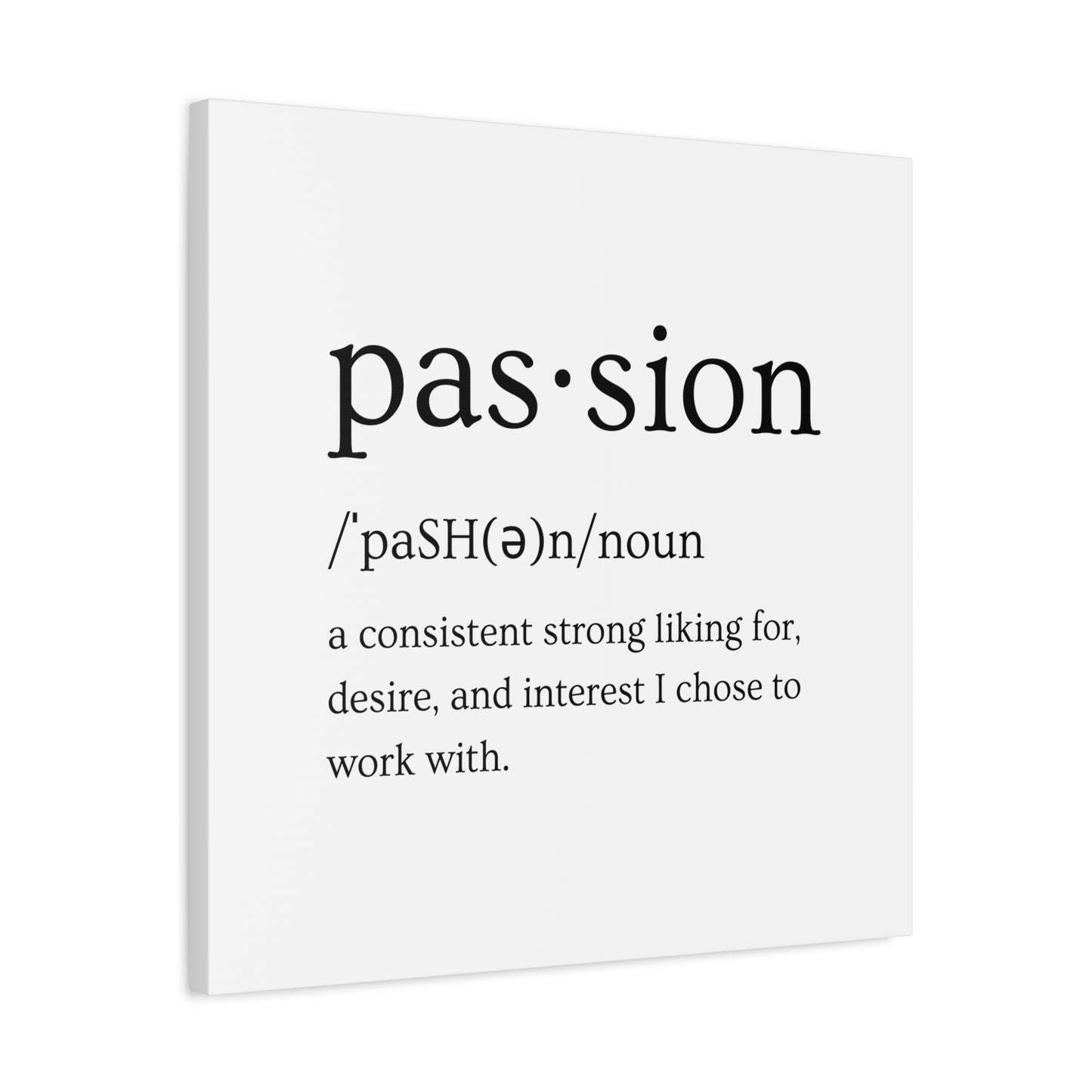 Passion Canvas - White