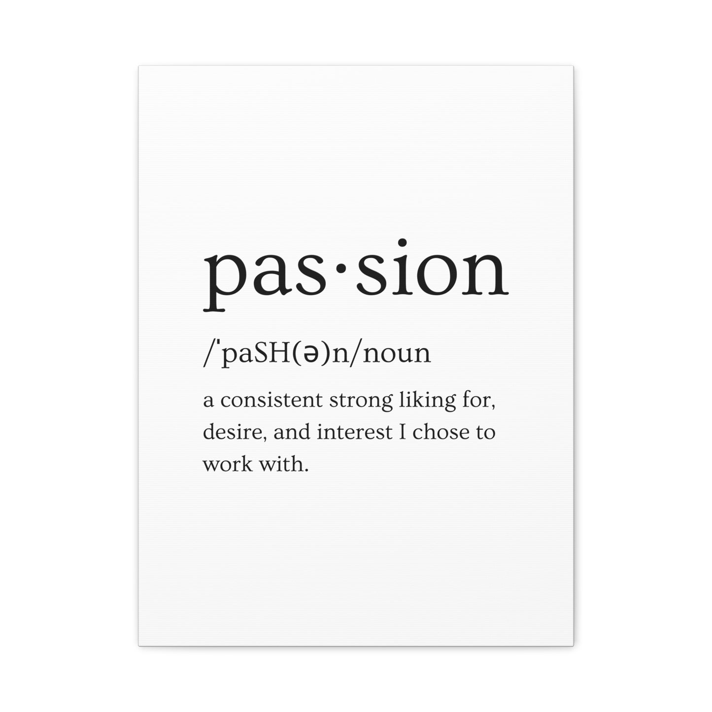 Passion Canvas - White