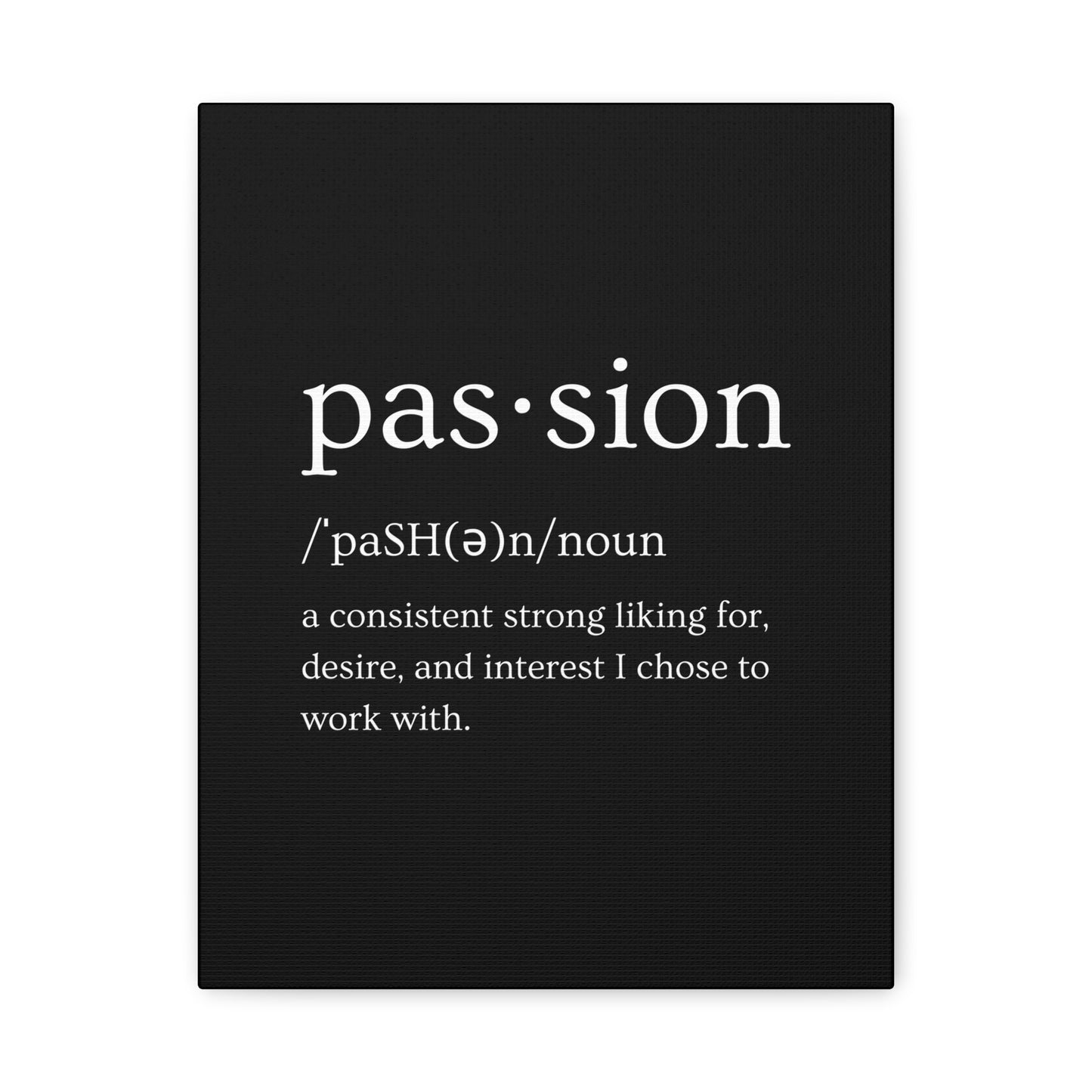 Passion Canvas - Black