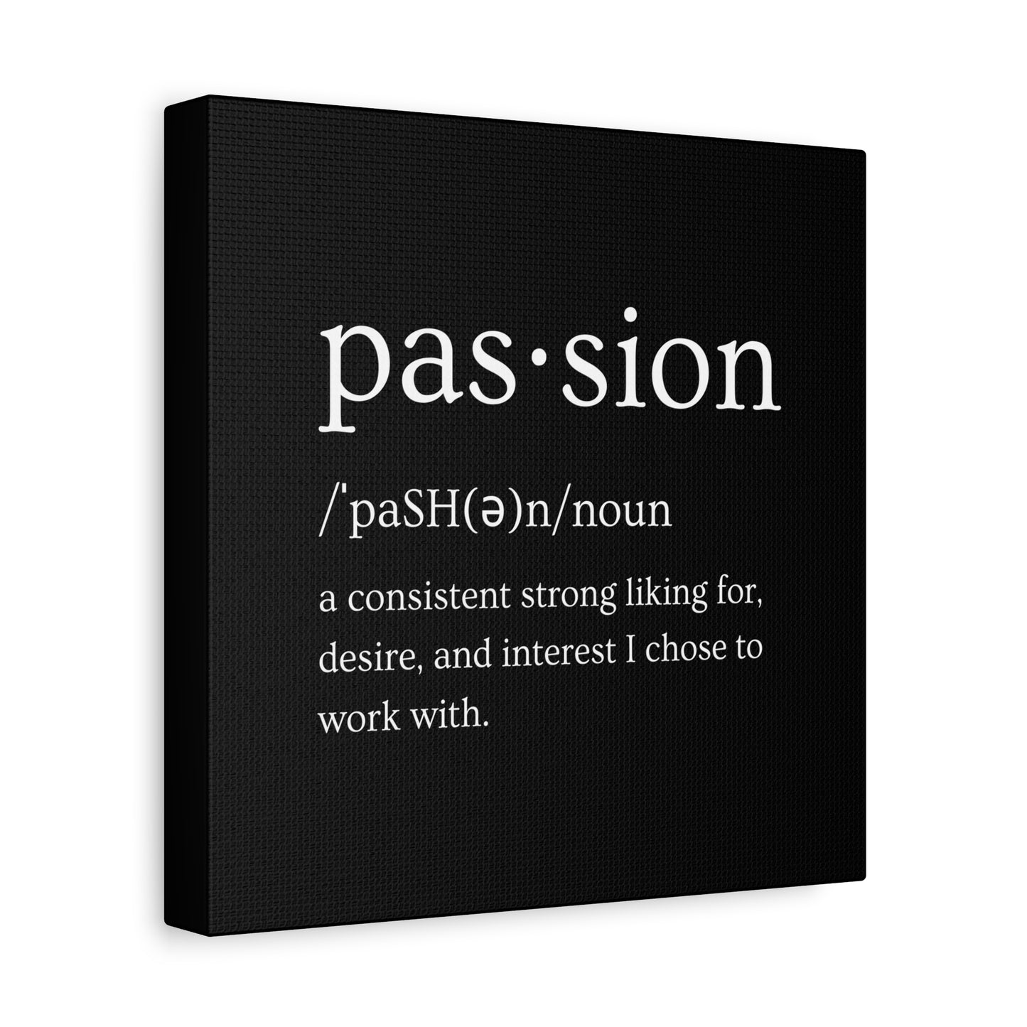 Passion Canvas - Black