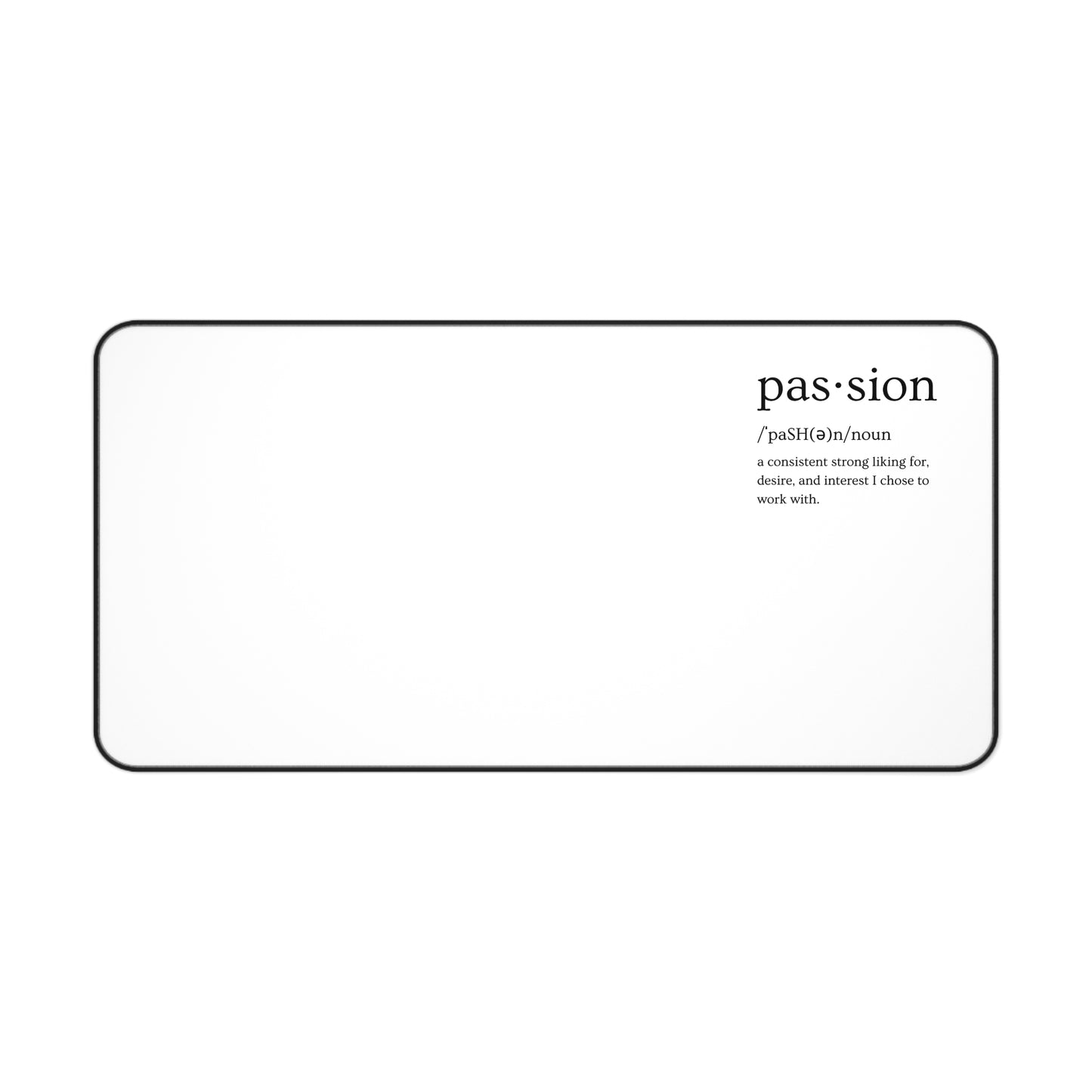 White Passion Desk Mat