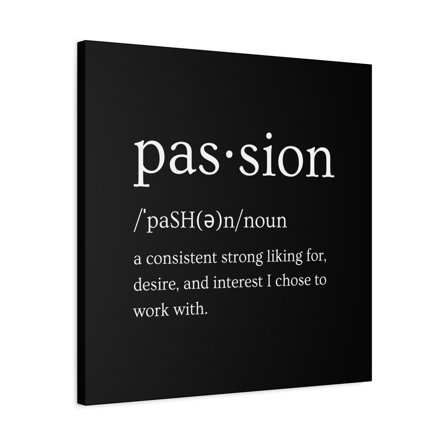 Passion Canvas - Black