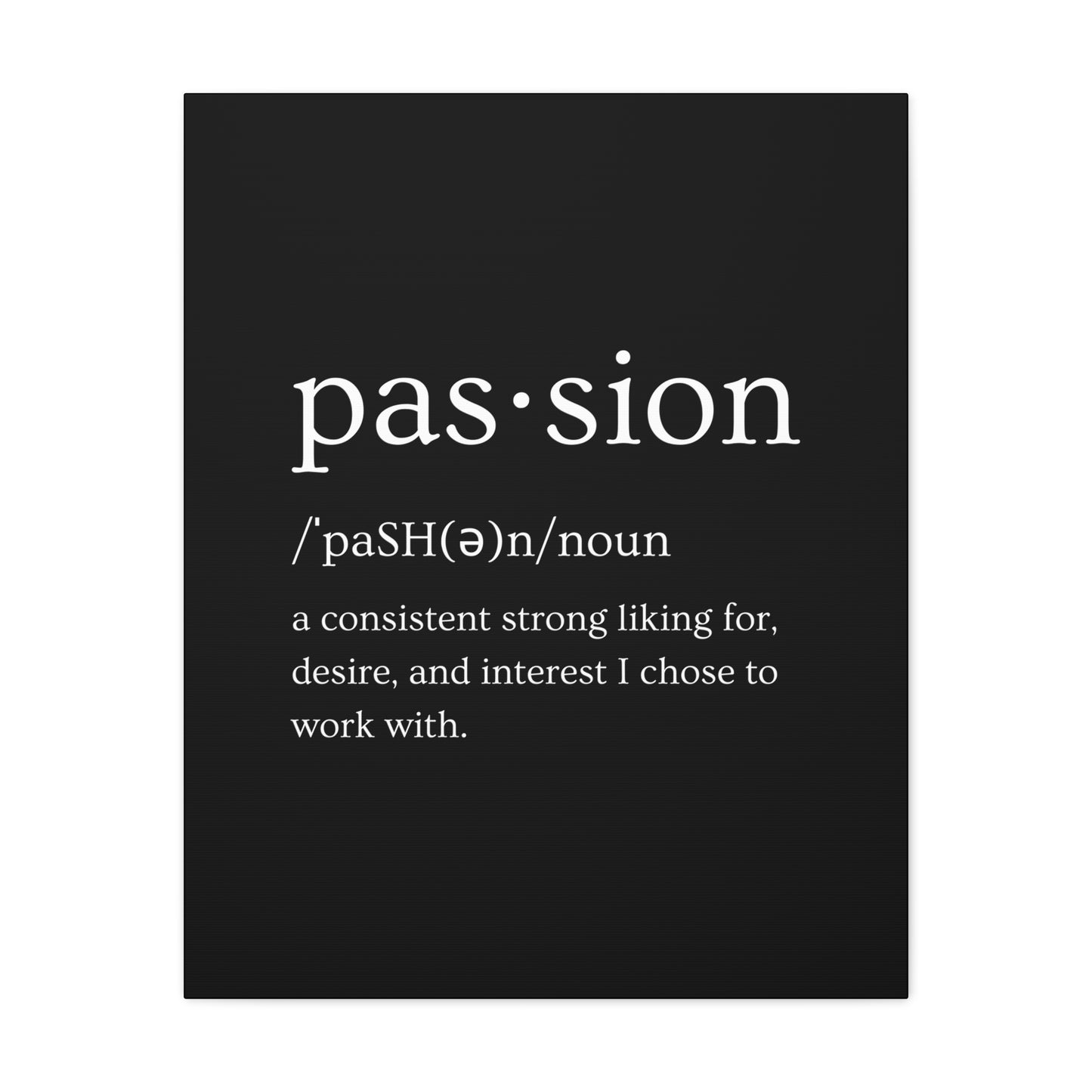 Passion Canvas - Black