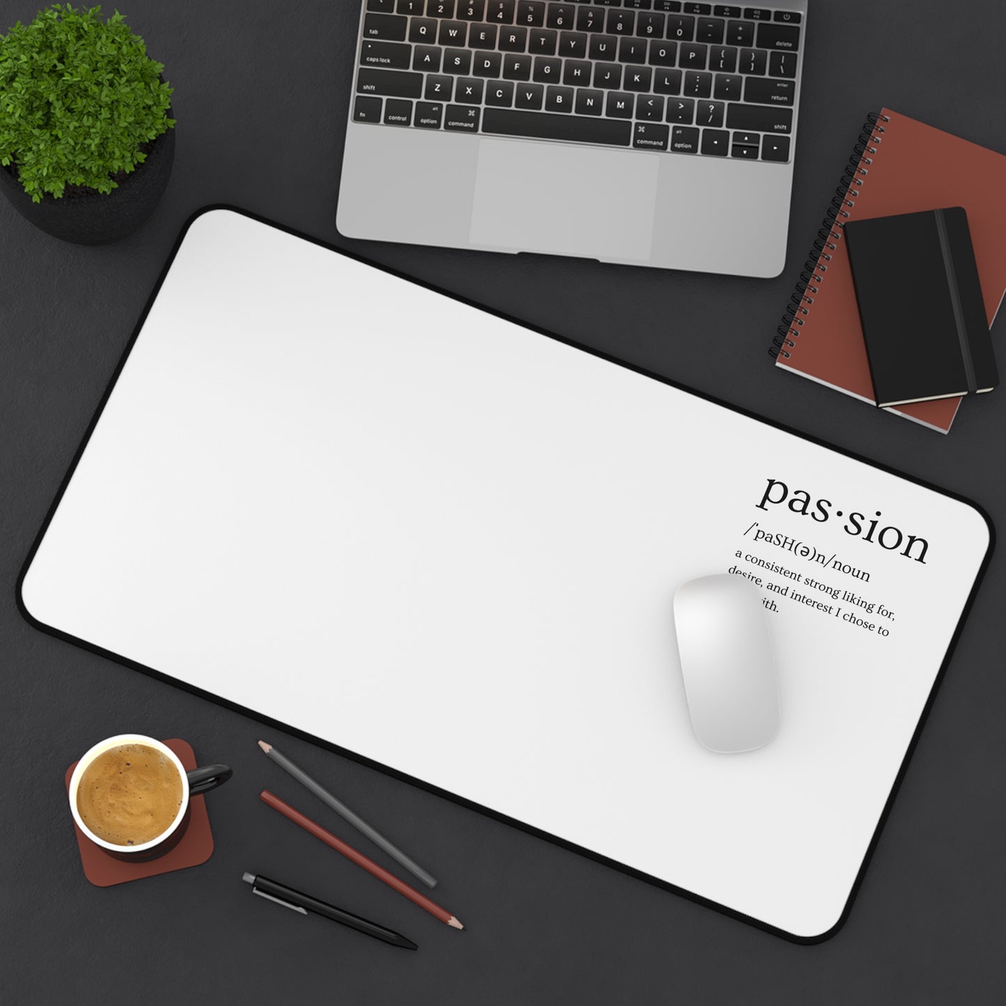 White Passion Desk Mat