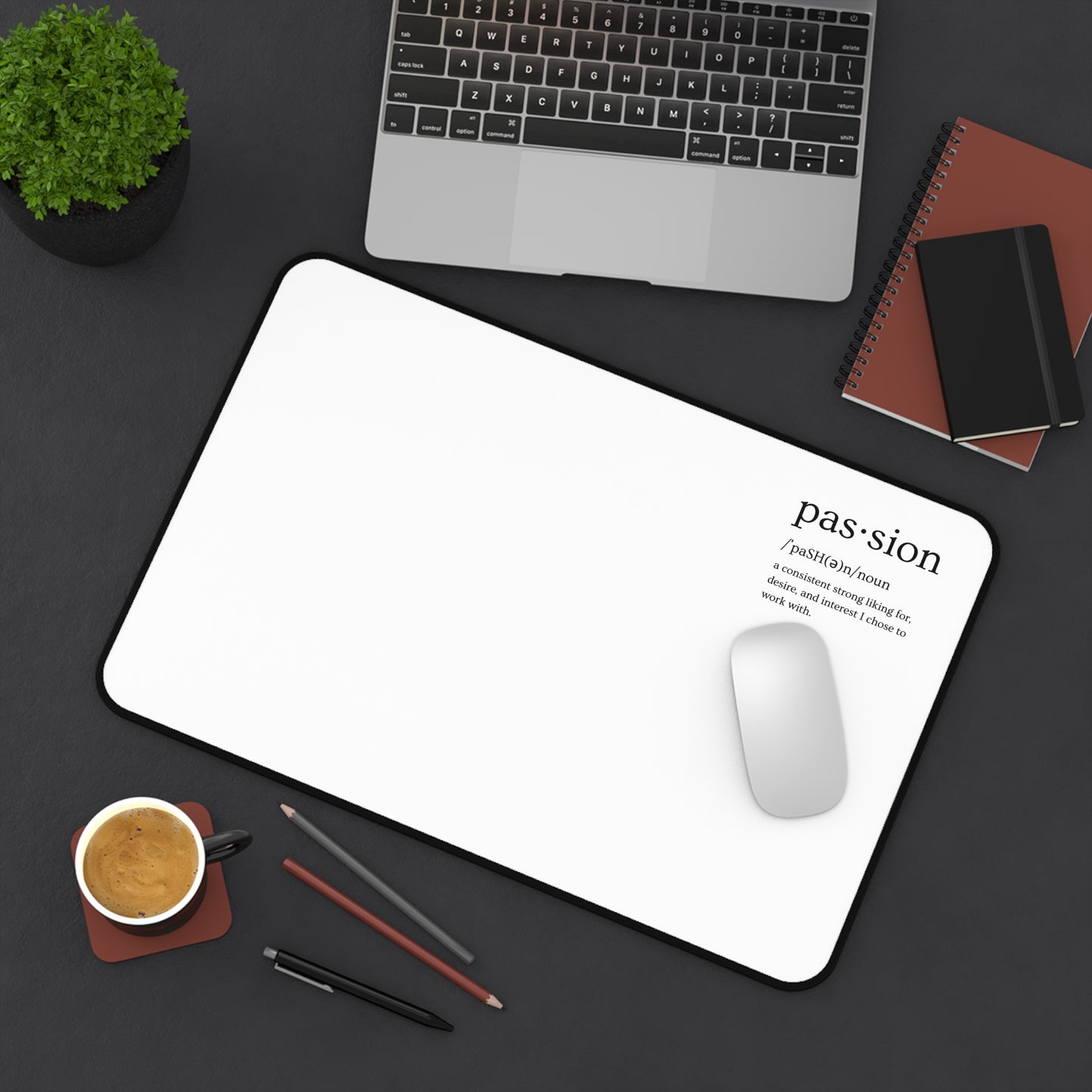 White Passion Desk Mat