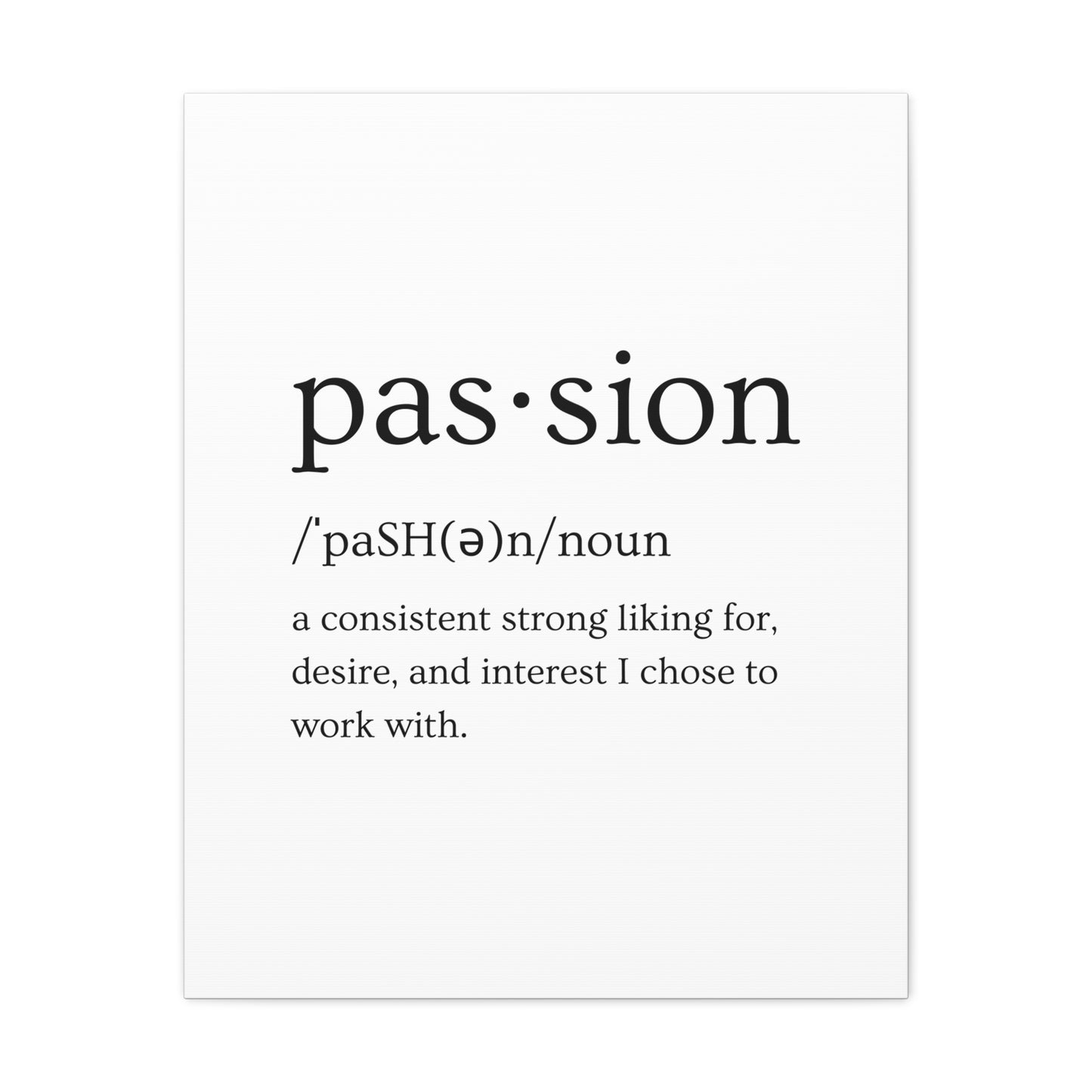 Passion Canvas - White