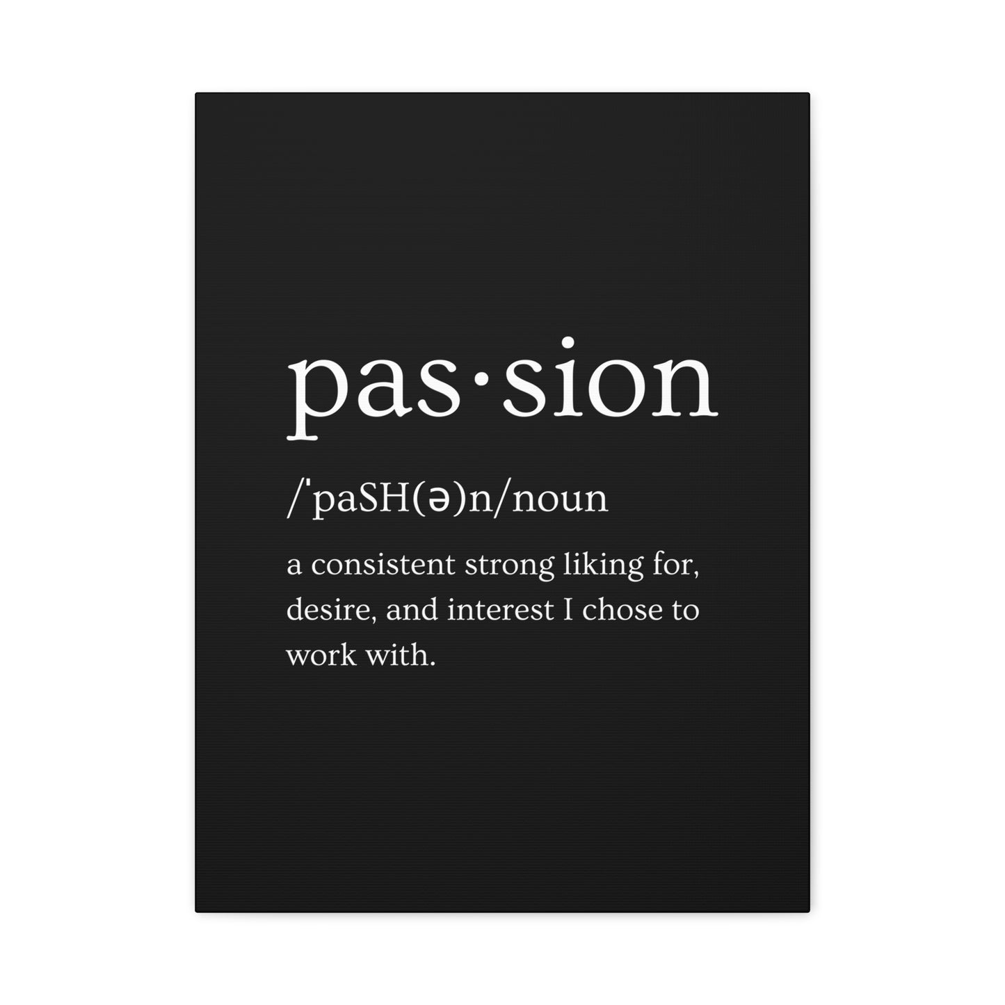 Passion Canvas - Black