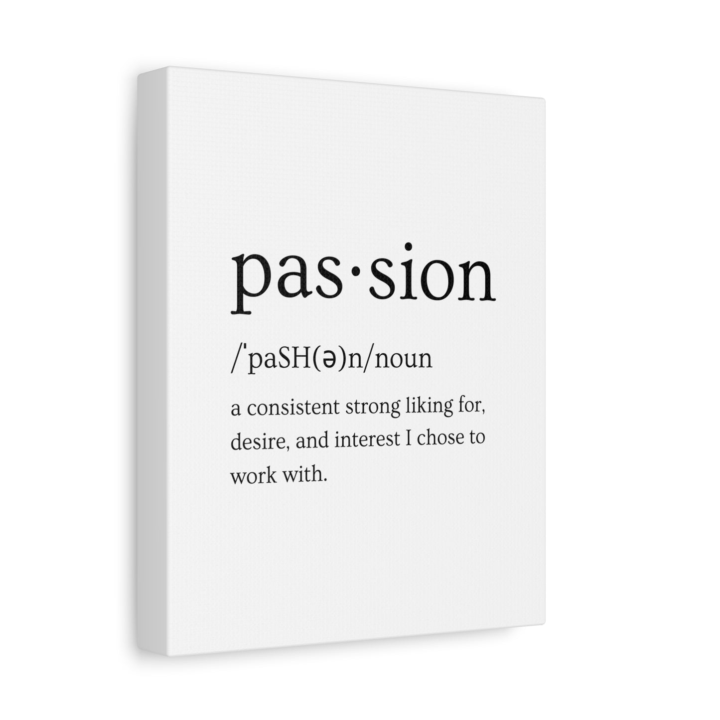 Passion Canvas - White