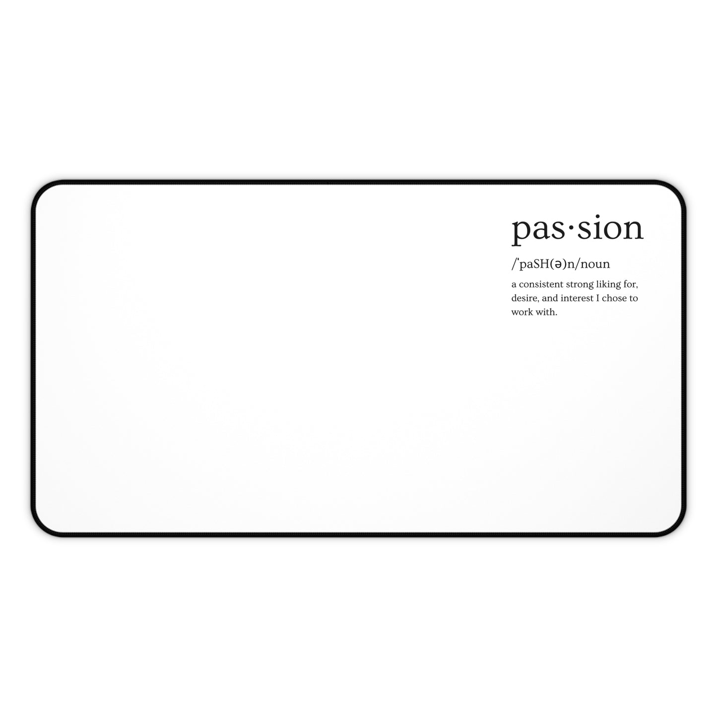 White Passion Desk Mat