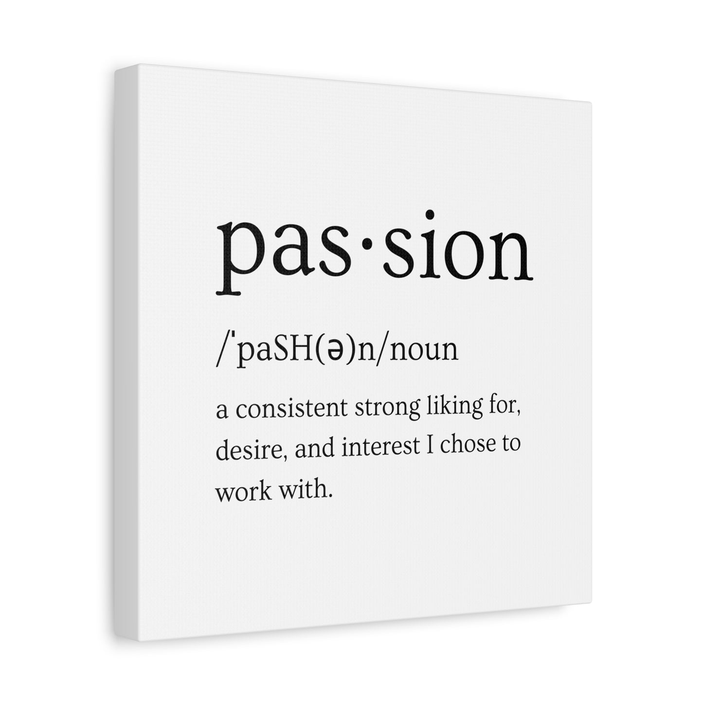 Passion Canvas - White