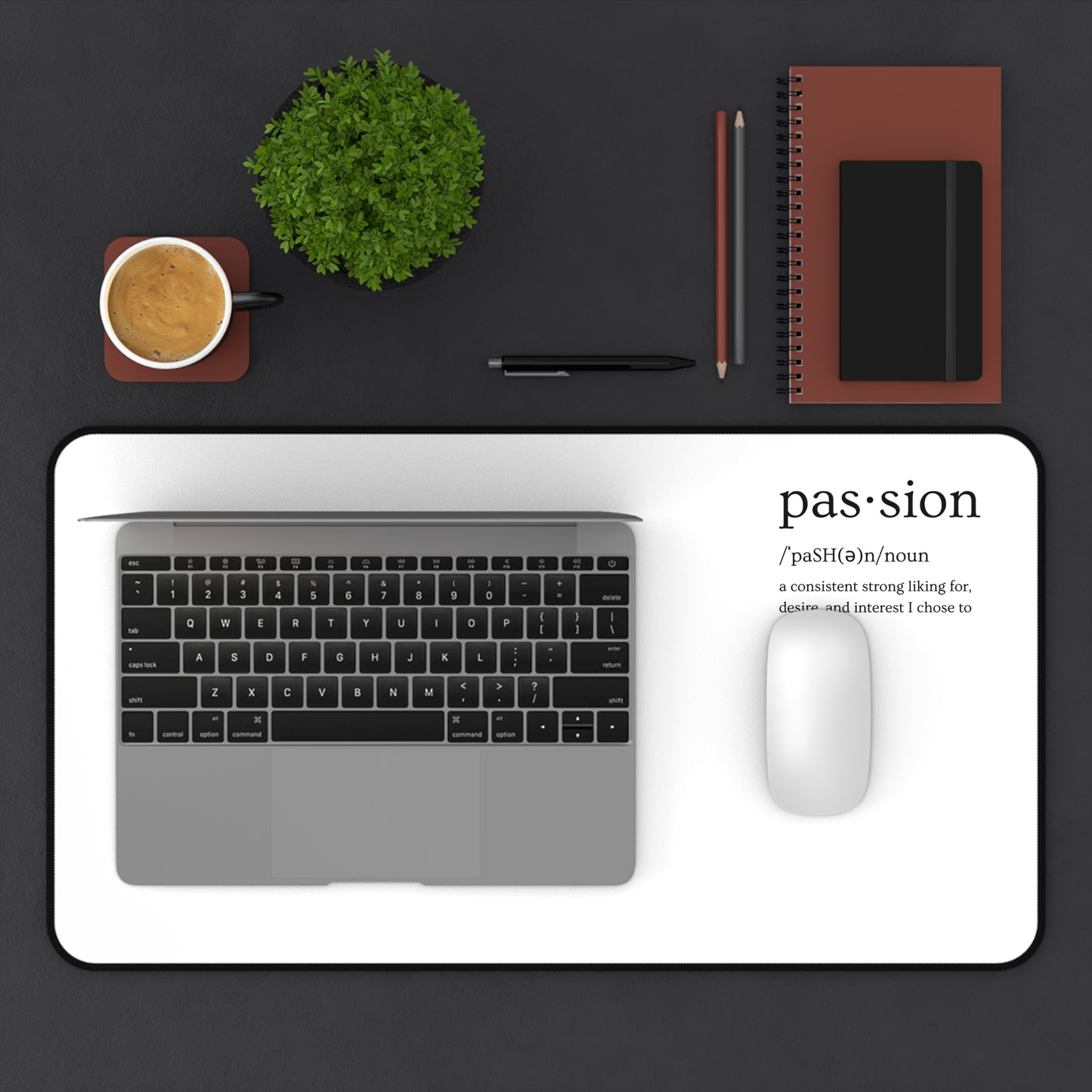 White Passion Desk Mat