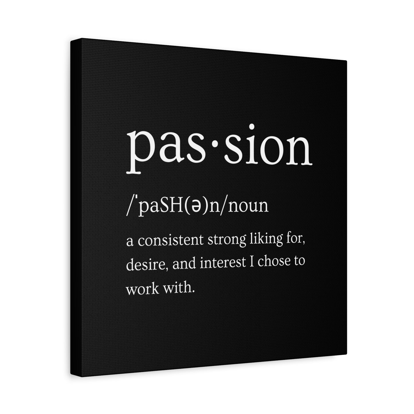 Passion Canvas - Black