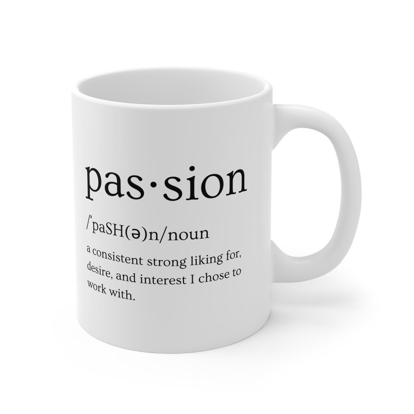 White Passion Ceramic Mug (Available in 3 Sizes)