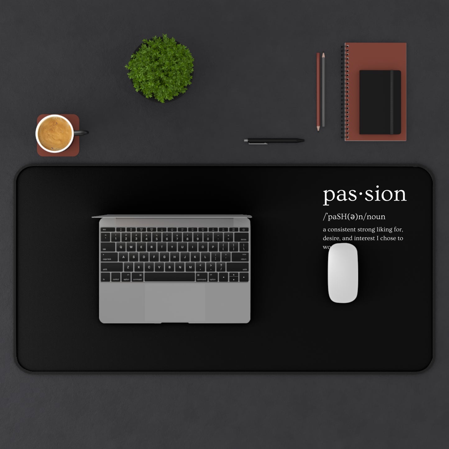 Black Passion Desk Mat