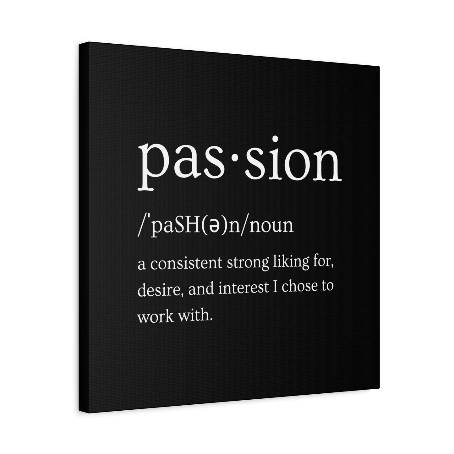 Passion Canvas - Black