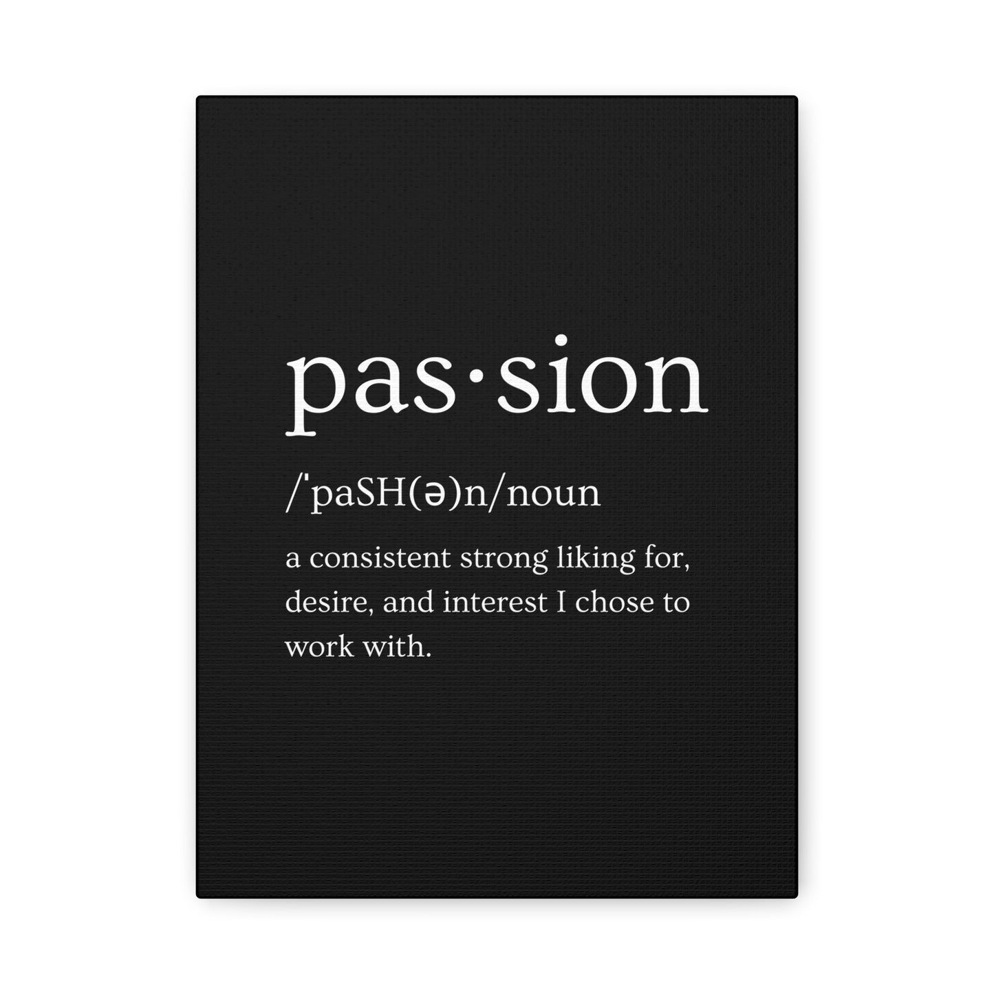 Passion Canvas - Black