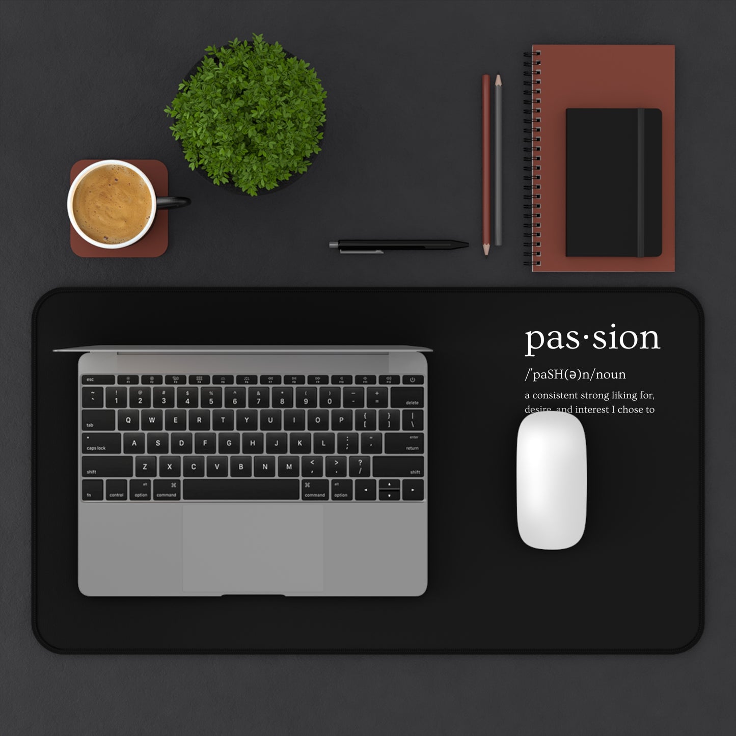 Black Passion Desk Mat