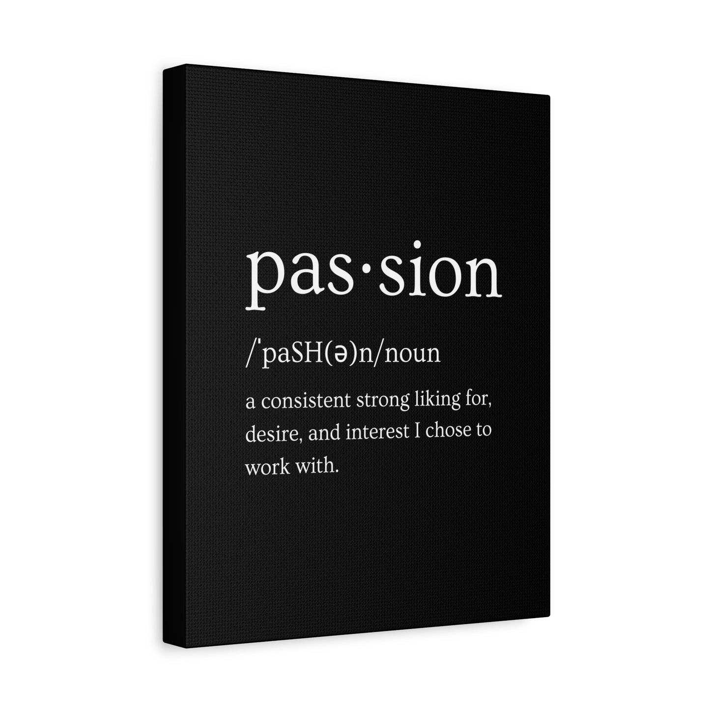 Passion Canvas - Black