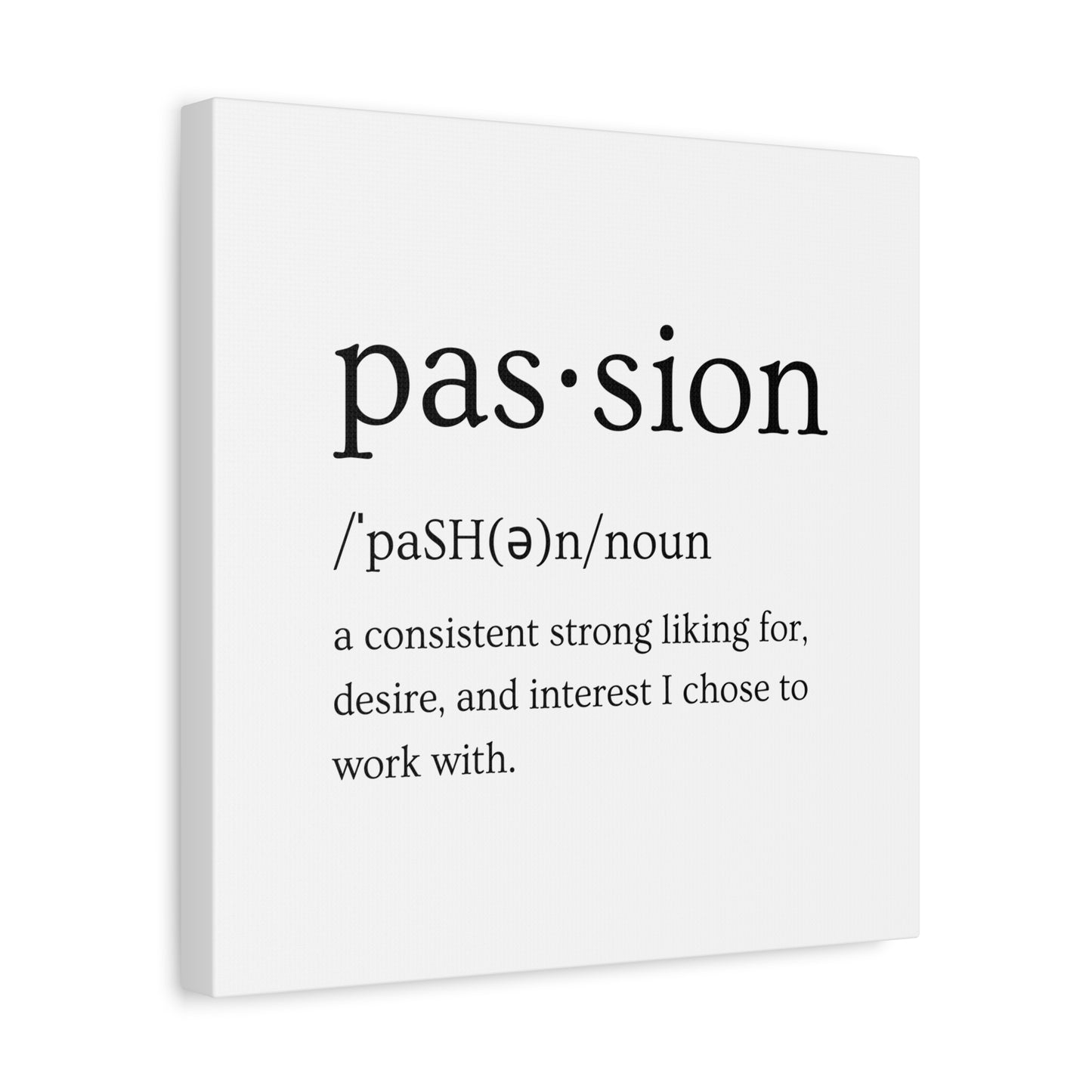 Passion Canvas - White