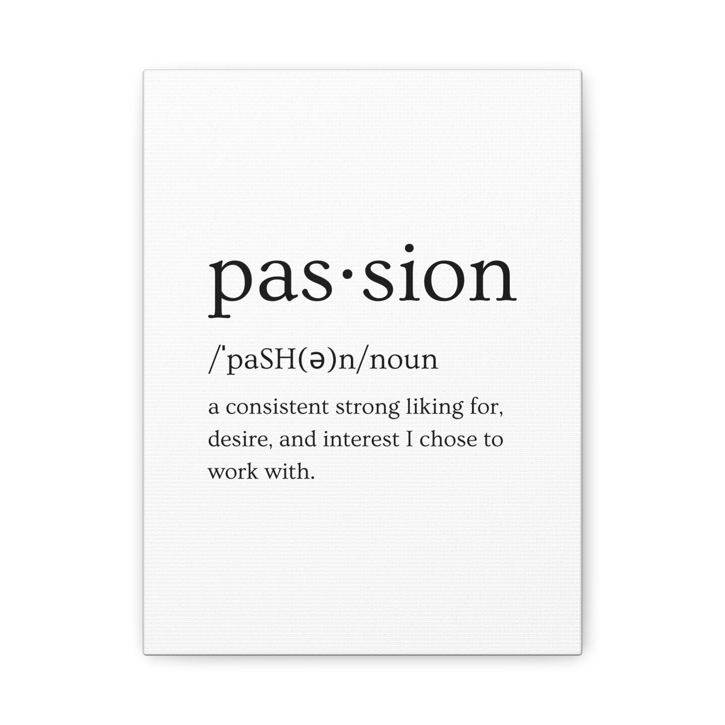 Passion Canvas - White